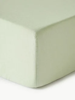 Boxspring-Spannbettlaken Airy, gewaschenes Leinen