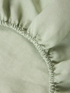 Boxspring-Spannbettlaken Airy, gewaschenes Leinen