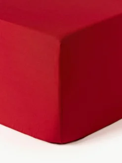 Boxspring-Spannbettlaken Elsie, Baumwollperkal