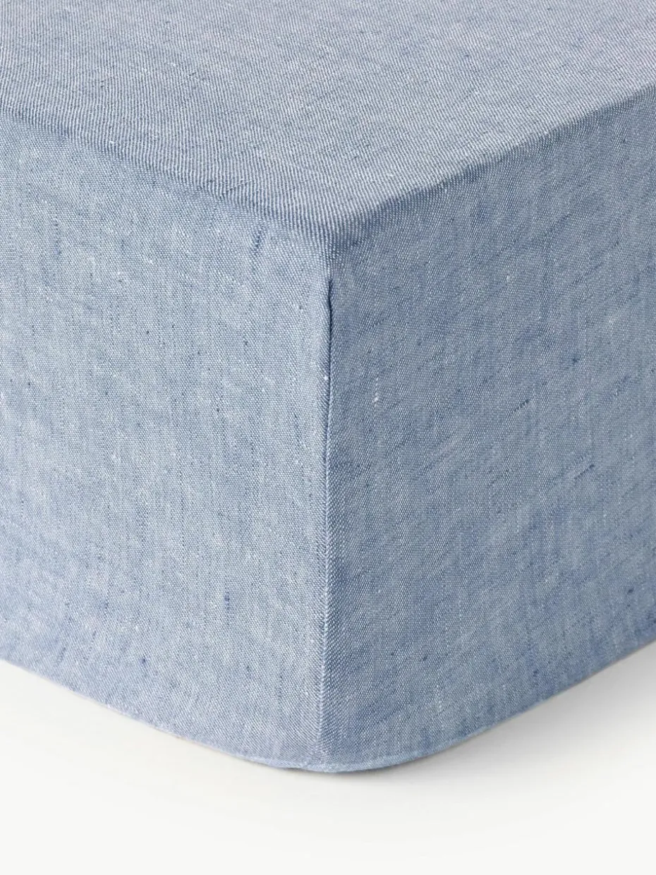 Boxspring-Spannbettlaken Linna, Leinen