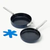 Bratpfannen Space mit Antihaft-Beschichtung und Pfannenschoner, 3er-Set