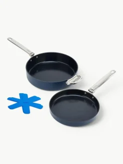 Bratpfannen Space mit Antihaft-Beschichtung und Pfannenschoner, 3er-Set
