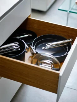 Bratpfannen Space mit Antihaft-Beschichtung und Pfannenschoner, 3er-Set