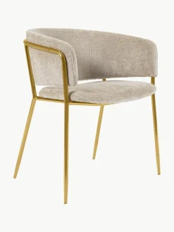 Chenille-Armlehnstühle Runnie, 2 Stück