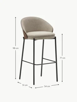 Chenille-Barstuhl Eamy