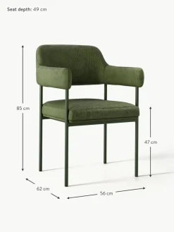 Cord-Armlehnstuhl Zoe