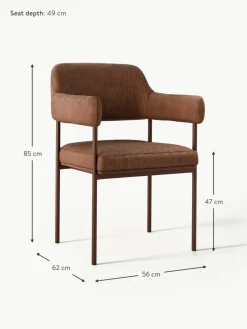 Cord-Armlehnstuhl Zoe