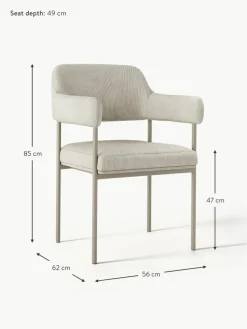 Cord-Armlehnstuhl Zoe