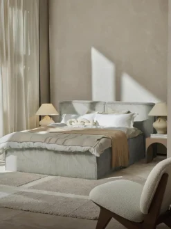 Cord-Boxspringbett Lennon