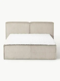 Cord-Boxspringbett Lennon