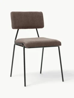 Cord-Polsterstühle Mats, 2 Stück