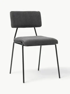 Cord-Polsterstühle Mats, 2 Stück