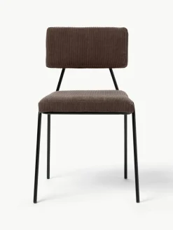 Cord-Polsterstühle Mats, 2 Stück