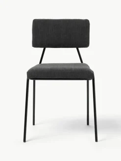 Cord-Polsterstühle Mats, 2 Stück