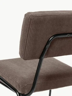 Cord-Polsterstühle Mats, 2 Stück