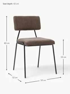 Cord-Polsterstühle Mats, 2 Stück