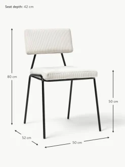 Cord-Polsterstühle Mats, 2 Stück