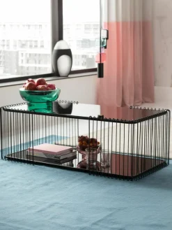 Couchtisch Wire mit Glasplatte