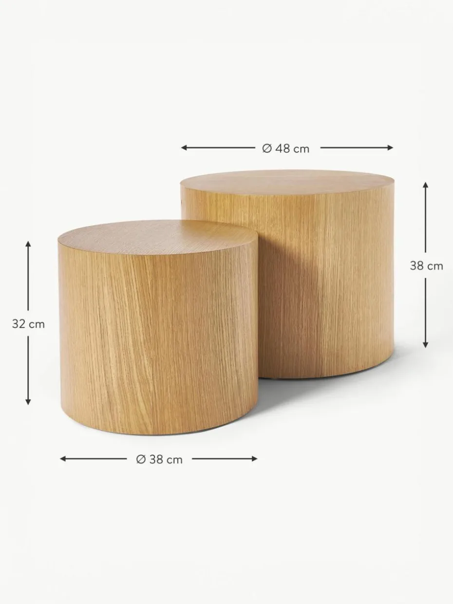 Couchtische Dan aus Holz, 2er-Set