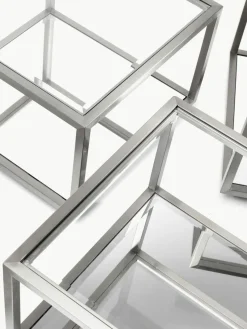 Couchtische Luigi mit Spiegel-Böden, 4er-Set