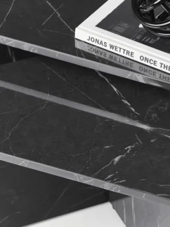 Couchtische Vilma in Marmor-Optik, 2er-Set