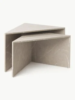 Couchtische Vilma in Marmor-Optik, 2er-Set