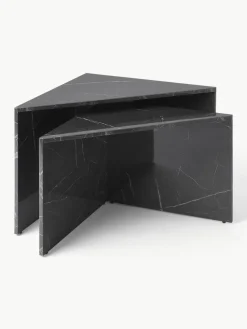 Couchtische Vilma in Marmor-Optik, 2er-Set