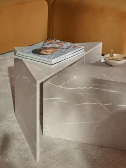 Couchtische Vilma in Marmor-Optik, 2er-Set