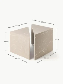 Couchtische Vilma in Marmor-Optik, 2er-Set