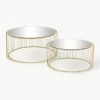 Couchtische Wire mit Glasplatte, 2er-Set