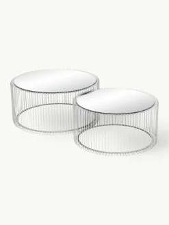 Couchtische Wire mit Glasplatte, 2er-Set