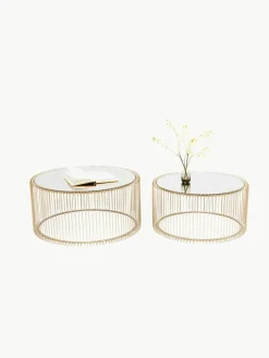 Couchtische Wire mit Glasplatte, 2er-Set