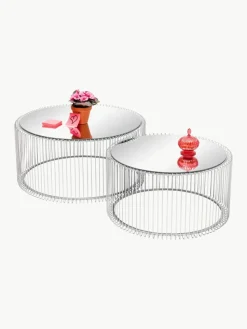 Couchtische Wire mit Glasplatte, 2er-Set