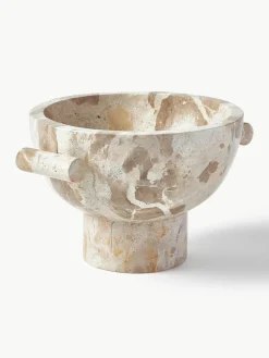 Deko-Schale Fossil aus Marmor, H 15 cm