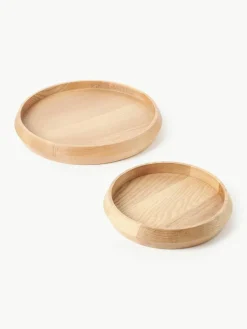 Deko-Tabletts Copenhagen aus Eschenholz, 2er-Set