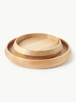 Deko-Tabletts Copenhagen aus Eschenholz, 2er-Set