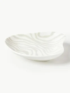 Deko-Tabletts Zella aus Porzellan, 2er-Set