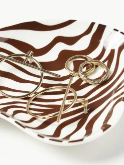 Deko-Tabletts Zella aus Porzellan, 2er-Set