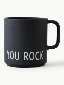 Design Kaffeetasse Favourite YOU ROCK mit Schriftzug