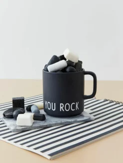 Design Kaffeetasse Favourite YOU ROCK mit Schriftzug