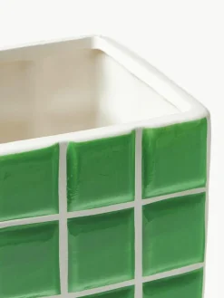 Design-Vase Tile mit Fliesenoptik, H 28 cm