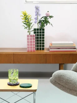 Design-Vase Tile mit Fliesenoptik, H 21 cm