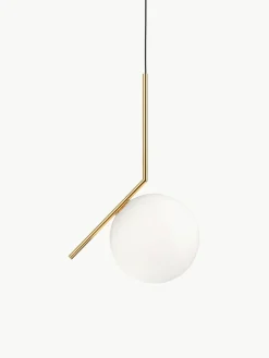 Dimmbare Glaskugel-Pendelleuchte IC, mundgeblasen