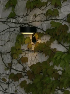 Dimmbare LED-Außenwandleuchte Plaff-On!, mundgeblasen