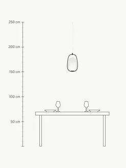 Dimmbare Pendelleuchte Lanna, mundgeblasen
