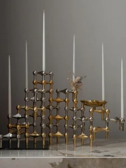 Dünne Stabkerzen Stoff Nagel, 6 Stück