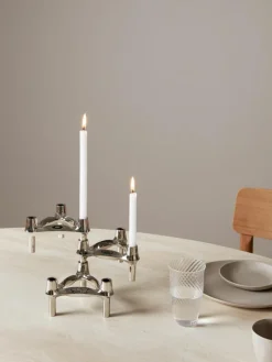 Dünne Stabkerzen Stoff Nagel, 12 Stück