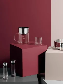 Doppelwandige Glas-Becher Nero, 2 Stück