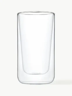 Doppelwandige Glas-Kaffeebecher Nero, 2 Stück