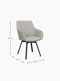 Drehbare Armlehnstühle Alison, 2 Stück